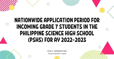 Application for Incoming Grade 7 Students – Philippine Science .